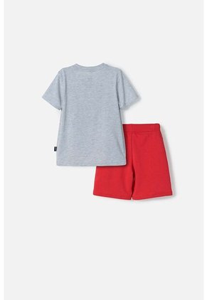 Conjunto De Paw Patrol Rojo Y Gris Jaspe Para Niño 2T A 6T 3T