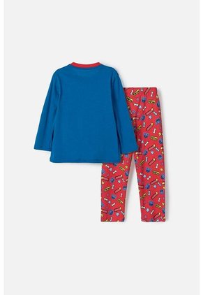 Pijama De Paw Patrol Con Pantalón Largo Azul Y Rojo Para Niño 2T A 6T 2T