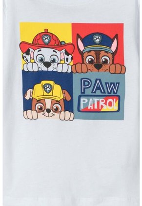 Camiseta De Paw Patrol Estampada Blanca Para Niño De 2T A 5T 2T