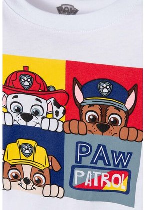 Camiseta De Paw Patrol Estampada Blanca Para Niño De 2T A 5T 2T