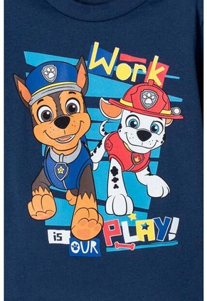 Camiseta Paw Patrol Manga Corta Azul Para Niño 2T A 5T 4T