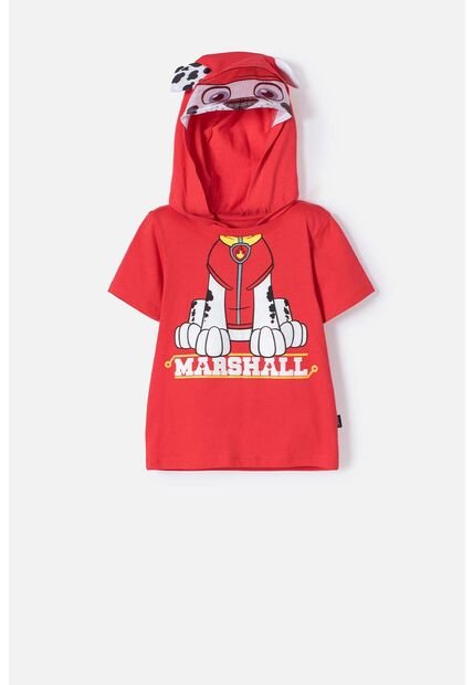 Camiseta De Paw Patrol Con Capucha Rojo Para Niño 2T A 6T 4T