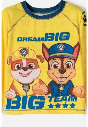 Conjunto De Baño De Paw Patrol Amarillo Y Azul Manga Larga Para Niño 2T A 5T 5T