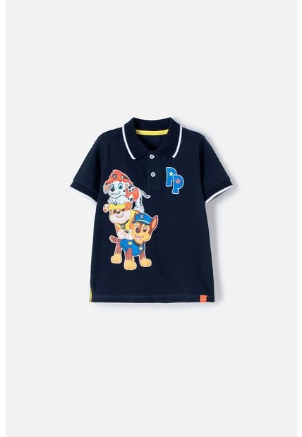 Camiseta De Paw Patrol Azul Tipo Polo Para Niño 2T A 5T 5T