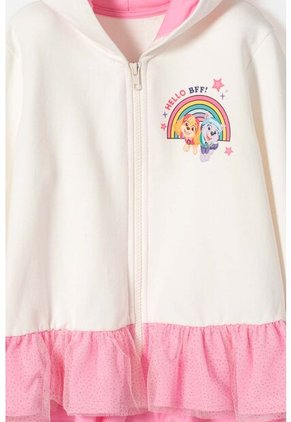 Buzo De Paw Patrol Con Cierre Marfil Y Rosado Para Niña 2T A 6T 4T