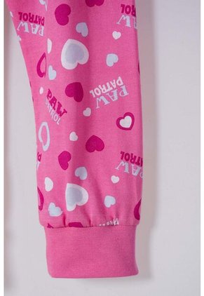 Pijama De Paw Patrol Azul Y Fucsia Manga Corta Para Niña 2T A 6T 2T