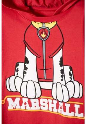 Camiseta De Paw Patrol Con Capucha Rojo Para Niño 2T A 6T 4T