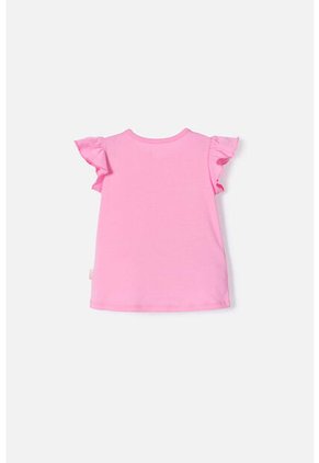 Camiseta De Paw Patrol Manga Corta Rosada Para Niña 2T A 6T 2T