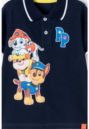 Camiseta De Paw Patrol Azul Tipo Polo Para Niño 2T A 5T 4T