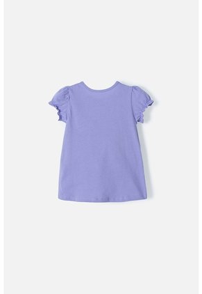 Camiseta De Paw Patrol Manga Corta Lila Para Niña 2T A 5T 3T