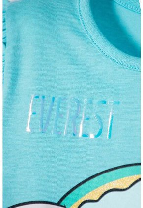 Camiseta De Paw Patrol Manga Corta Turquesa Para Niña 2T A 6T 2T