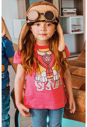Camiseta De Paw Patrol Fucsia Con Capucha Para Niña 2T A 5T 3T