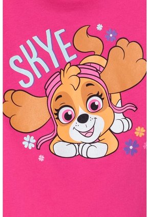 Camiseta De Niña, Manga Corta Fucsia De Paw Patrol 4T