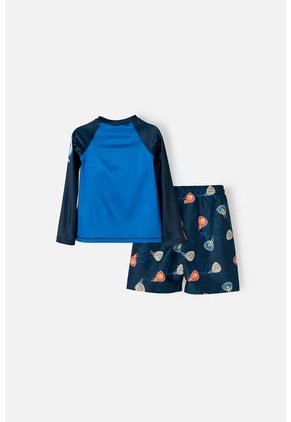 Conjunto De Baño Paw Patrol De Manga Larga Azul Oscuro Para Niño 2T A 5T 3T