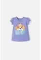 Camiseta De Paw Patrol Manga Corta Lila Para Niña 2T A 5T 4T de Nickelodeon