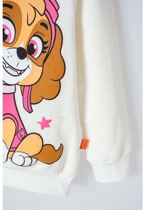 Buzo De Paw Patrol Cerrado Marfil Para Niña 2T A 5T 5T