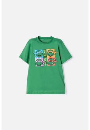 Camiseta De Tortugas Ninja Manga Corta Verde Para Niño 4