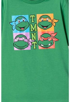 Camiseta De Tortugas Ninja Manga Corta Verde Para Niño 4