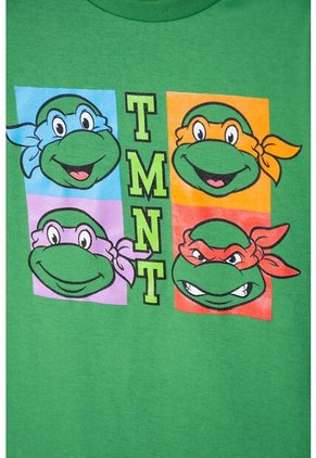 Camiseta De Tortugas Ninja Manga Corta Verde Para Niño 4