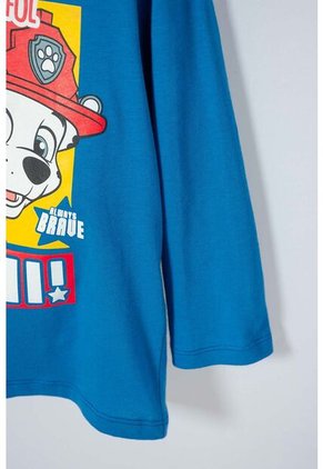 Pijama De Paw Patrol Con Pantalón Largo Azul Y Rojo Para Niño 2T A 6T 3T