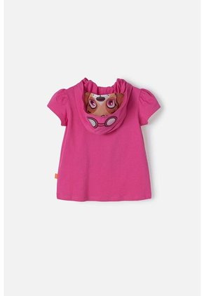 Camiseta De Paw Patrol Fucsia Con Capucha Para Niña 2T A 5T 5T
