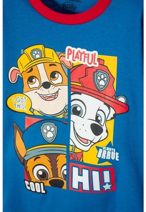 Pijama De Paw Patrol Con Pantalón Largo Azul Y Rojo Para Niño 2T A 6T 3T