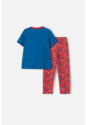 Pijama De Paw Patrol Con Pantalón Largo Azul Y Rojo Para Niño 2T A 6T 3T