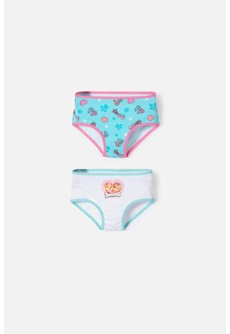 Pack X2 Panties De Paw Patrol Blanco Y Turquesa Para Niña 2T A 6T 5T Nickelodeon