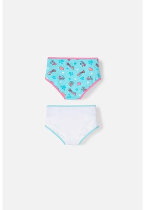 Pack X2 Panties De Paw Patrol Blanco Y Turquesa Para Niña 2T A 6T 5T