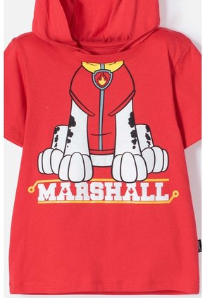 Camiseta De Paw Patrol Con Capucha Rojo Para Niño 2T A 6T 3T