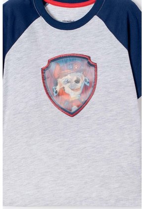 Camiseta De Paw Patrol Manga Corta Gris Para Niño 2T A 6T 3T