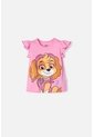 Camiseta De Paw Patrol Manga Corta Rosada Para Niña 2T A 6T 5T de Nickelodeon