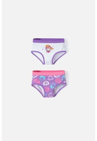 Pack X2 Panties Paw Patrol Blanco Y Morado Para Niña De 2T A 5T 2T Nickelodeon