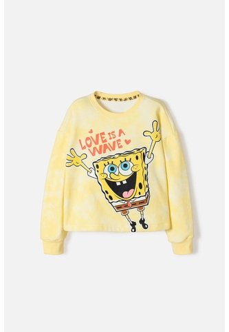 Buzo De Bob Esponja Cerrado Amarillo Para Niña 8 Nickelodeon
