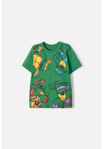 Camiseta De Las Tortugas Ninja Manga Corta Verde Para Niño 8 Nickelodeon