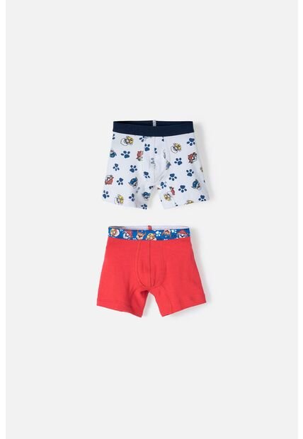 Pack X2 Boxer De Paw Patrol Rojo Y Blanco Para Niño 2T A 6T 3T