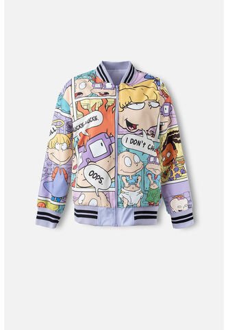 Chaqueta De Los Rugrats Multicolor Impermeable Para Mujer L Nickelodeon