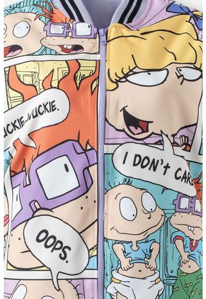 Chaqueta De Los Rugrats Multicolor Impermeable Para Mujer L