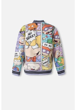 Chaqueta De Los Rugrats Multicolor Impermeable Para Mujer L