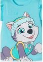 Camiseta De Paw Patrol Manga Corta Turquesa Para Niña 2T A 6T 3T de Nickelodeon
