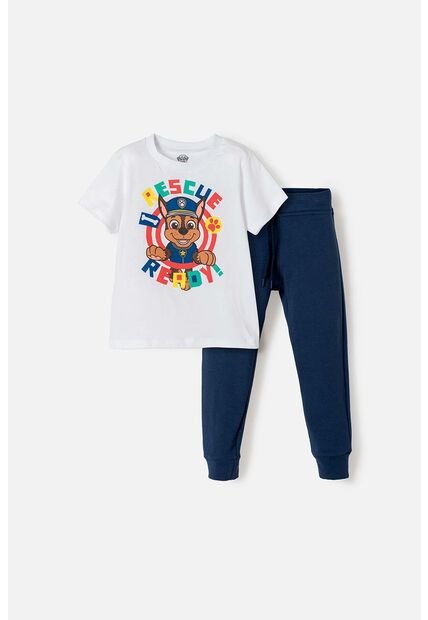 Conjunto De Paw Patrol De Pantalón Largo Azul Y Blanco Para Niño 2T A 5T 4T