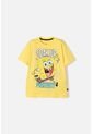 Camiseta De Bob Esponja Manga Corta Amarillo Para Niño 4 de Nickelodeon