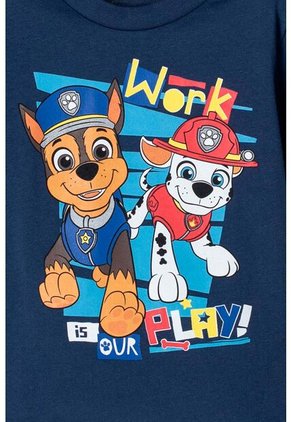 Camiseta Paw Patrol Manga Corta Azul Para Niño 2T A 5T 5T