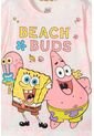 Camiseta De Bob Esponja Manga Corta Coral Para Niña 12 de Nickelodeon