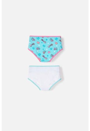 Pack X2 Panties De Paw Patrol Blanco Y Turquesa Para Niña 2T A 6T 5T