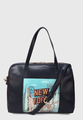 Bolso Azul-Multicolor Nicole Lee New York Drive Baul