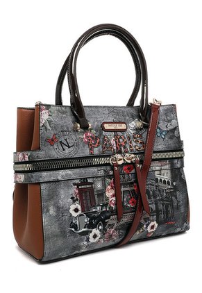 Bolso y Cartera gris Nicole Lee