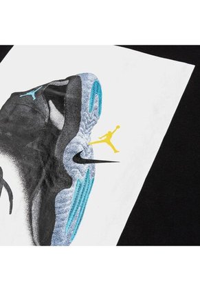 Camiseta Nike M J Brk Aj11 Ad Gfx Ss Crew Hombre-Negro