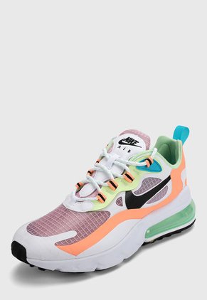 Tenis Lifestyle Blanco-Lila-Verde-Coral Nike Air Max 270 React SE