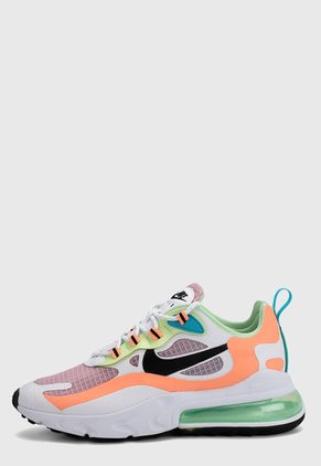 Tenis Lifestyle Blanco-Lila-Verde-Coral Nike Air Max 270 React SE